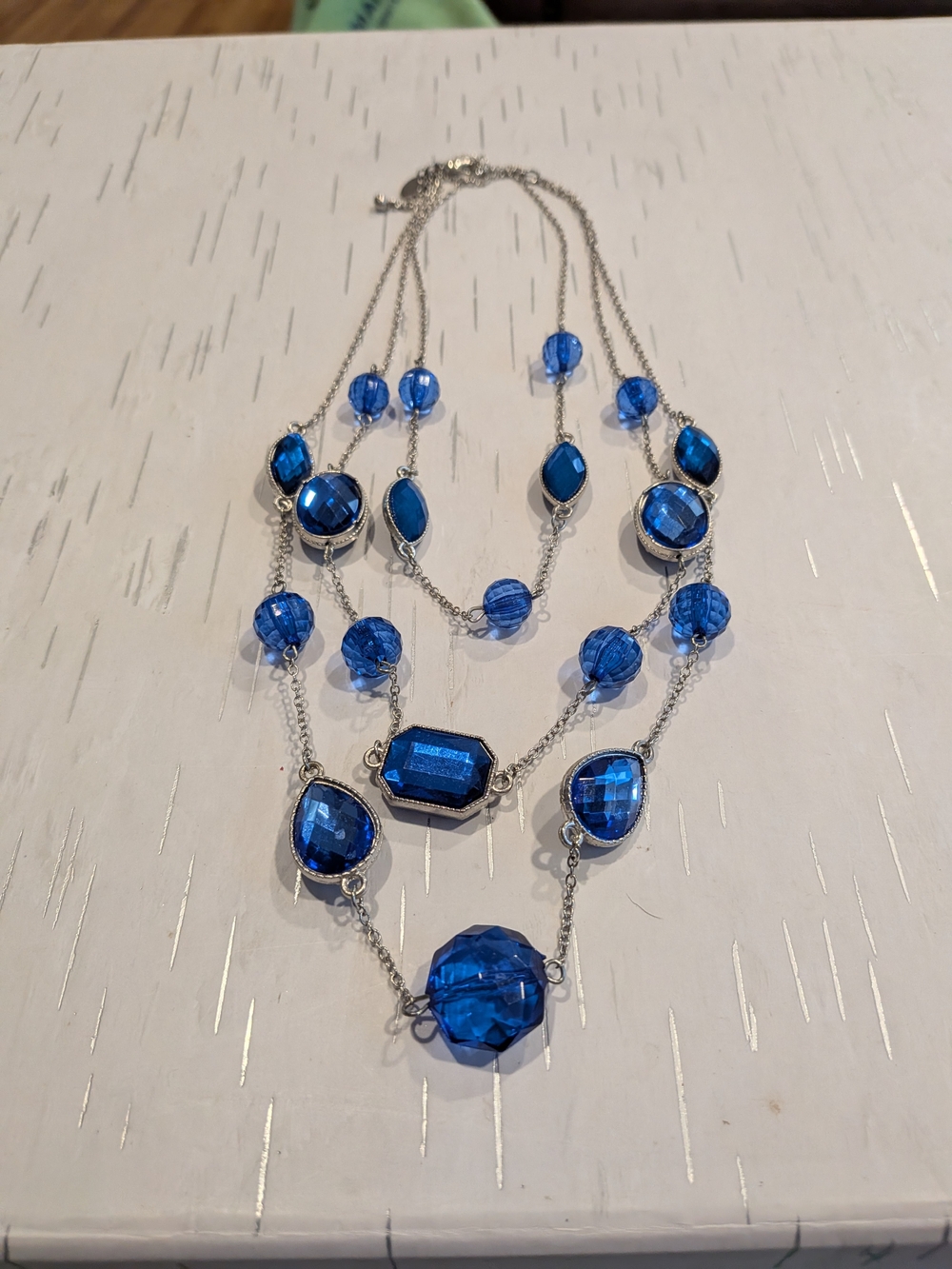 Blue Multi-Stone Layered Necklace - Women Jewelry